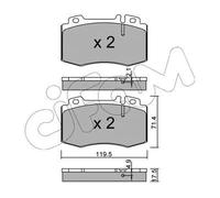 BRAKE PAD SET DISC BRAKE 822-563-5 FOR MERCEDES-BENZ M 271.956 1.8L 4cyl E-CLASS