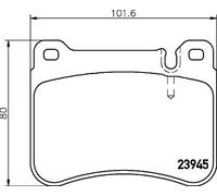 Brake pads 8DB 355 006-541 HELLA for MERCEDES-BENZ C-CLASS C-CLASS T-Model CLK