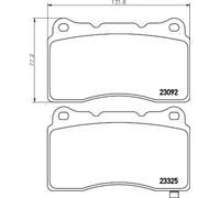 HELLA 8DB 355 006-601 Brake pad set