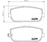 HELLA 8DB 355 006-781 Brake pad set