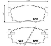 Brake Pad Set For Disc Brake HELLA 8DB 355 006-951 Fits Hyundai Kia Accent Rio