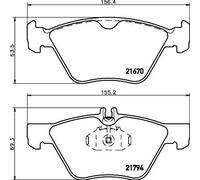 Brake pads 8DB 355 007-861 HELLA for MERCEDES-BENZ CHRYSLER