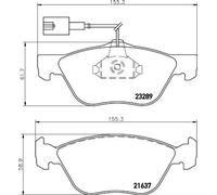 HELLA 8DB 355 007-931 Brake pad set
