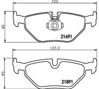HELLA 8DB 355 007-981 Brake pad set