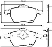 Brake pads 8DB 355 008-001 HELLA for VW FORD SEAT