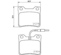 Brake pads 8DB 355 008-171 HELLA for PEUGEOT MERCEDES-BENZ