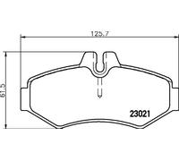 HELLA 8DB 355 008-651 Brake pad set