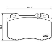 Front Brake Pad Set HELLA 8DB 355 008-691 Fits Mercedes M-Class S-Class SL