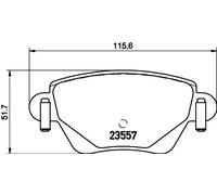 HELLA 8DB 355 009-081 Brake pad set