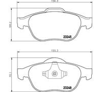 Brake pads 8DB 355 009-111 HELLA for RENAULT VEL SATIS LAGUNA II ESPACE Mk IV