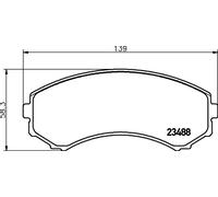 HELLA 8DB 355 009-461 Brake pad set