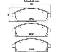 HELLA 8DB 355 009-661 Brake pad set
