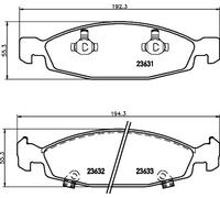 HELLA 8DB 355 009-881 Brake pad set