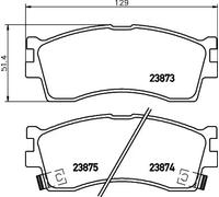 Brake pads 8DB 355 010-251 HELLA for KIA MENTOR Saloon MENTOR CLARUS ROADSTER