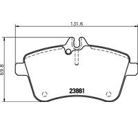 HELLA 8DB 355 010-331 Brake pad set
