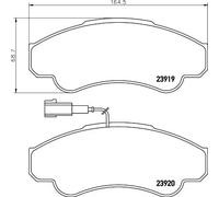 HELLA 8DB 355 010-401 Brake pad set