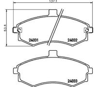 Brake pads 8DB 355 010-481 HELLA for HYUNDAI KIA