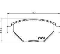 Brake pads 8DB 355 010-551 HELLA for RENAULT MEGANE II MEGANE II Saloon