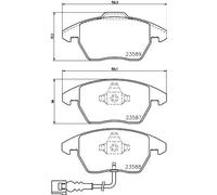 Brake pads 8DB 355 010-581 HELLA for VW SKODA AUDI SEAT