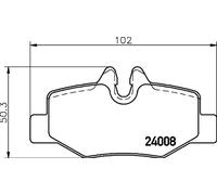 Brake pads 8DB 355 010-661 HELLA for MERCEDES-BENZ VITO / MIXTO Van VITO Bus