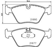 HELLA 8DB 355 010-711 Brake pad set