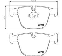 Brake pads 8DB 355 010-751 HELLA for BMW ROLLS-ROYCE BENTLEY
