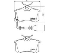 Brake pads 8DB 355 010-781 HELLA for VW SEAT