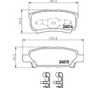 Brake pads 8DB 355 010-811 HELLA for MITSUBISHI DODGE CHRYSLER JEEP