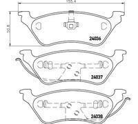 Brake pads 8DB 355 011-061 HELLA for CHRYSLER DODGE
