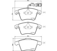 HELLA Brake pad set - T1432 - for e.g. VOLKSWAGEN 8DB355011-171