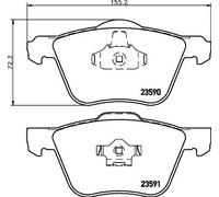 Brake pads 8DB 355 011-571 HELLA for VOLVO XC90 I V70 Mk II