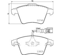 HELLA 8DB 355 011-621 Brake pad set