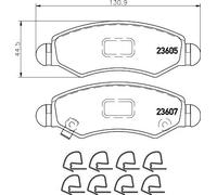 HELLA 8DB 355 011-691 Brake pad set