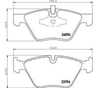 Brake pads 8DB 355 011-941 HELLA for BMW 3 3 Touring 3 Coupe 3 Convertible 1