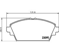 HELLA 8DB 355 011-951 Brake pad set