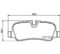 HELLA 8DB 355 011-981 Brake pad set