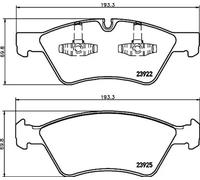 HELLA 8DB 355 012-011 Brake pad set