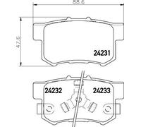 Brake pads 8DB 355 012-061 HELLA for HONDA CR-V III CR-V IV STREAM CR-V Mk II