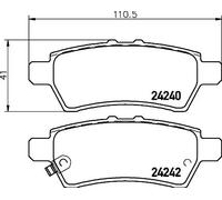 Brake pads 8DB 355 012-081 HELLA for NISSAN NAVARA NP300 PATHFINDER III