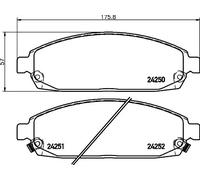 Brake pads 8DB 355 012-101 HELLA for JEEP GRAND CHEROKEE III COMMANDER