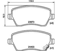 HELLA 8DB 355 012-301 Brake pad set