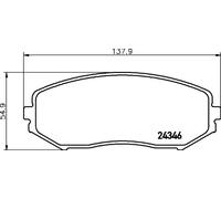 Brake pads 8DB 355 012-351 HELLA for SUZUKI GRAND VITARA I GRAND VITARA II
