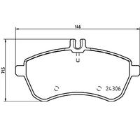 HELLA 8DB 355 012-581 Brake pad set