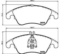 HELLA 8DB 355 012-621 Brake pad set