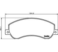 HELLA 8DB 355 012-761 Brake pad set