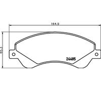HELLA 8DB 355 012-771 Brake pad set