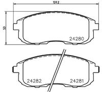 Brake pads 8DB 355 012-901 HELLA for SUZUKI NISSAN FIAT
