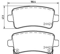 HELLA 8DB 355 012-991 Brake pad set