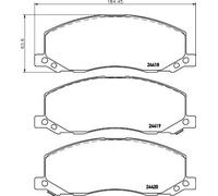 HELLA 8DB 355 013-061 Brake pad set