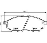 HELLA 8DB 355 013-141 Brake pad set